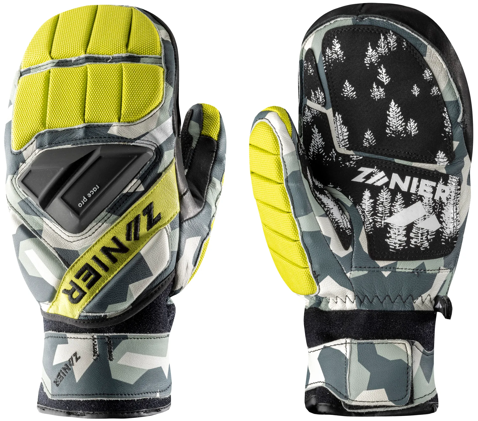 Lyžařské rukavice Zanier Gate Killer Mitten Jr. - žlutá | HARFASPORT